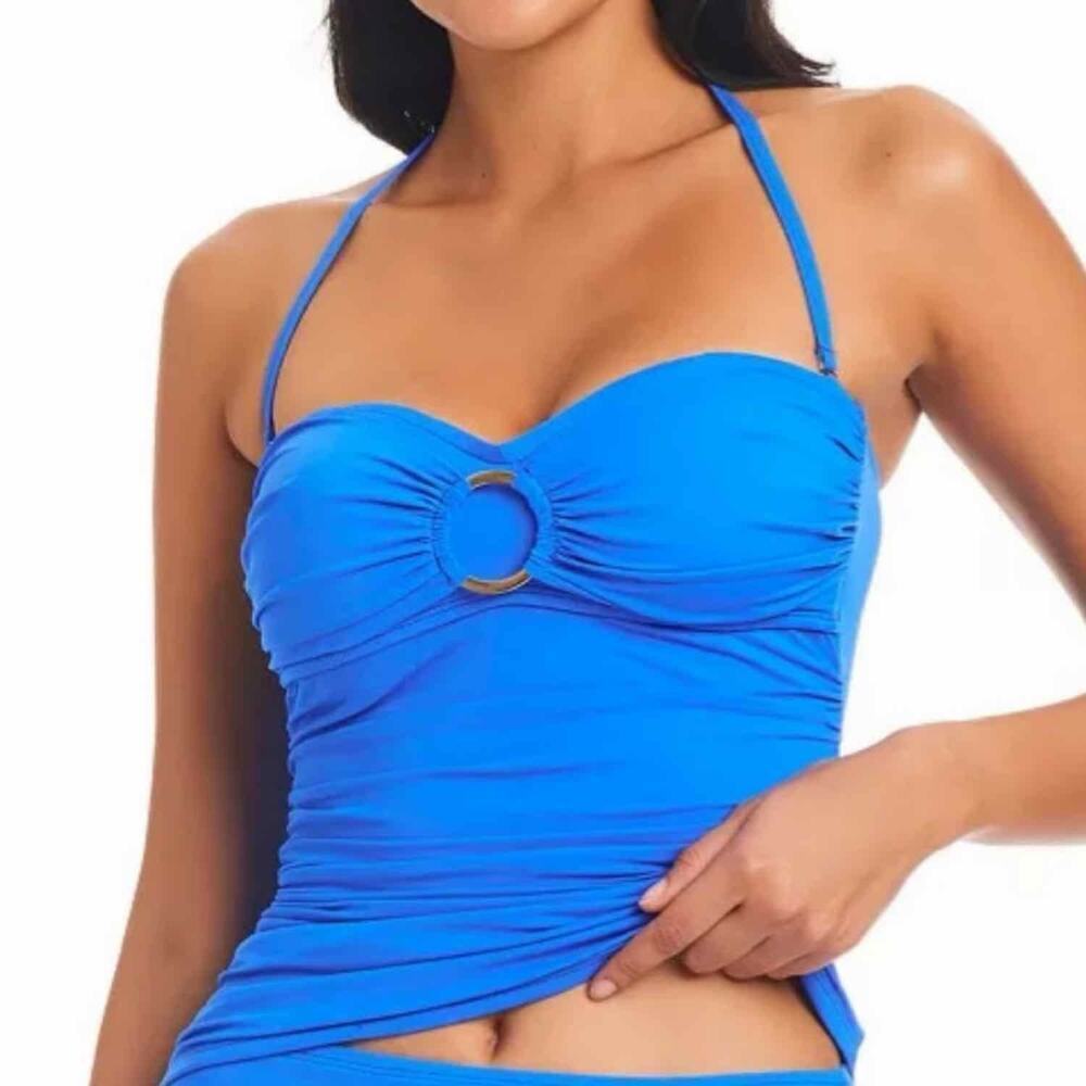 BLEU ROD BEATTIE Ring Me Up Shirred Bandeau Tankini
Aegean Blue